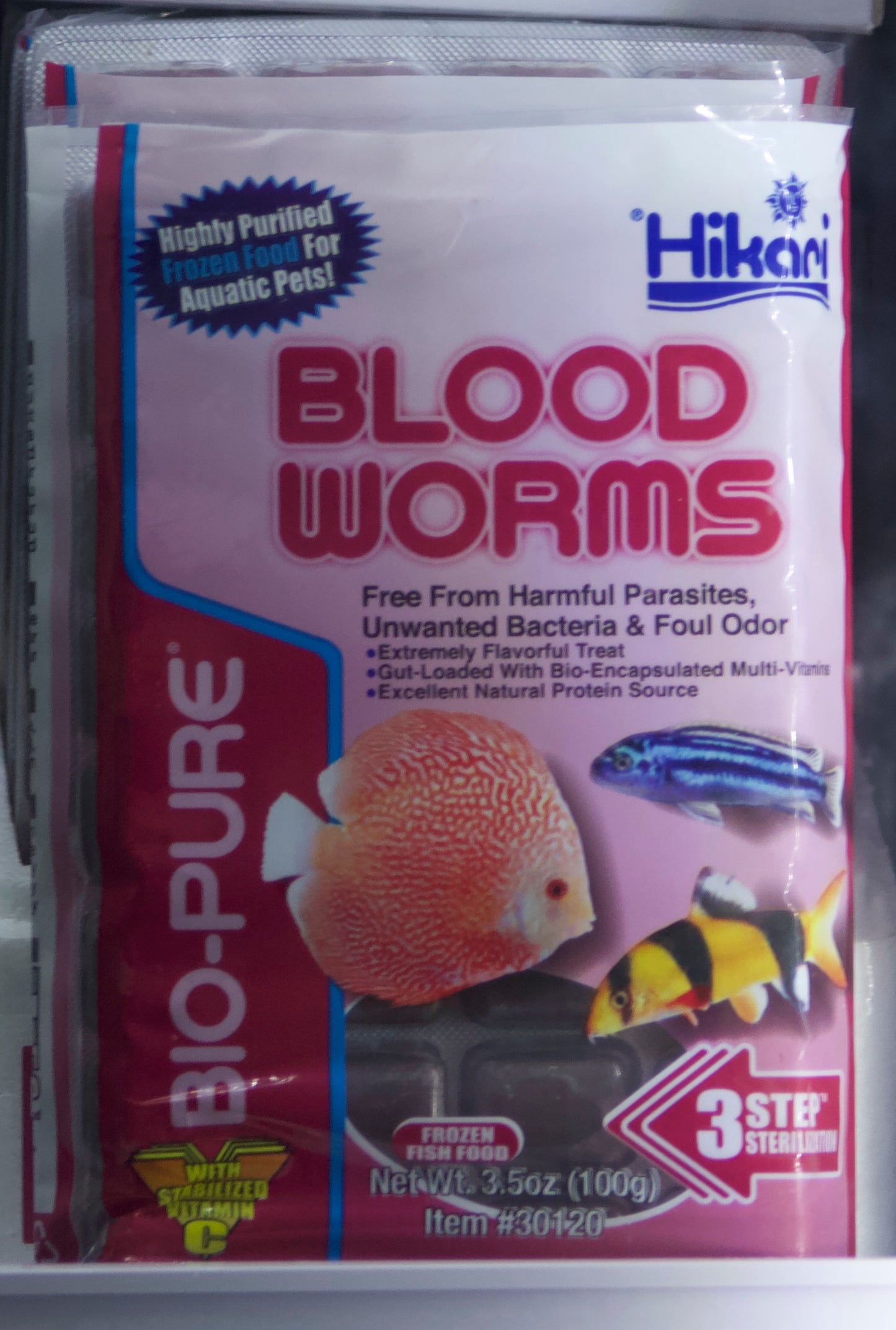 Frozen Bloodworms (3.5oz) Hikari