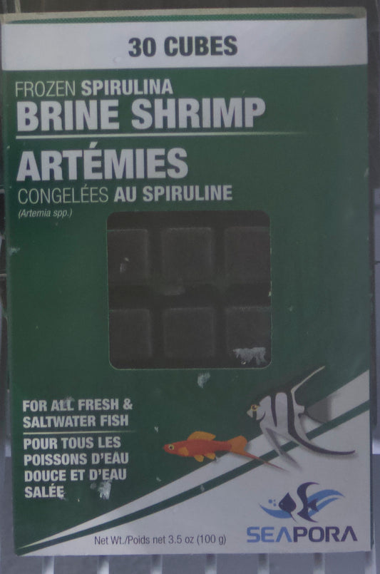 Frozen Spirulina and Brine Shrimp (100 grams) Seapora