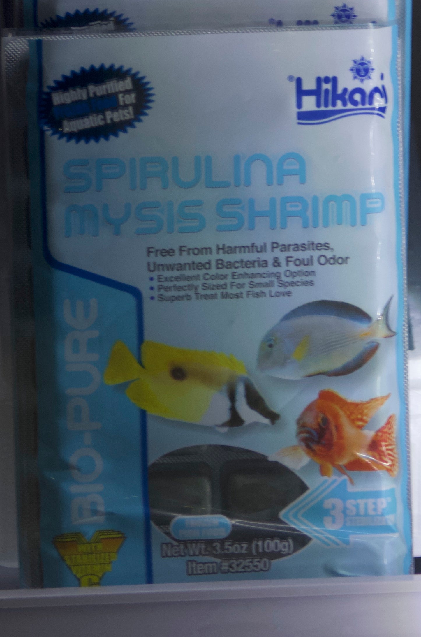 Frozen Spirulina Mysis Shrimp (3.5oz) Hikari